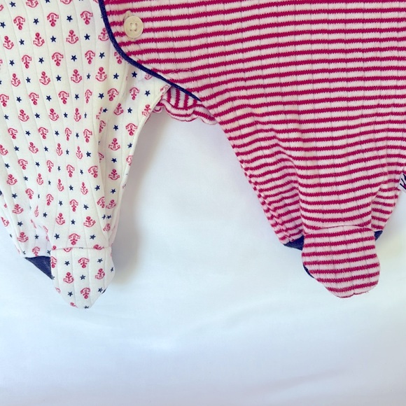 VINTAGE!! 2002 TOMMY  HILFIGER Gently Worn Adorable Baby Footie 0-3 Months - Picture 6 of 8